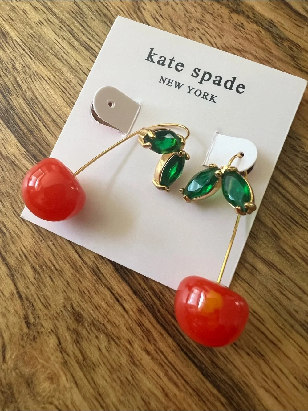 kate spade New York Mon Cherie Red Cherry Drop Earrings🍒🍒 - Picture 2 of 5
